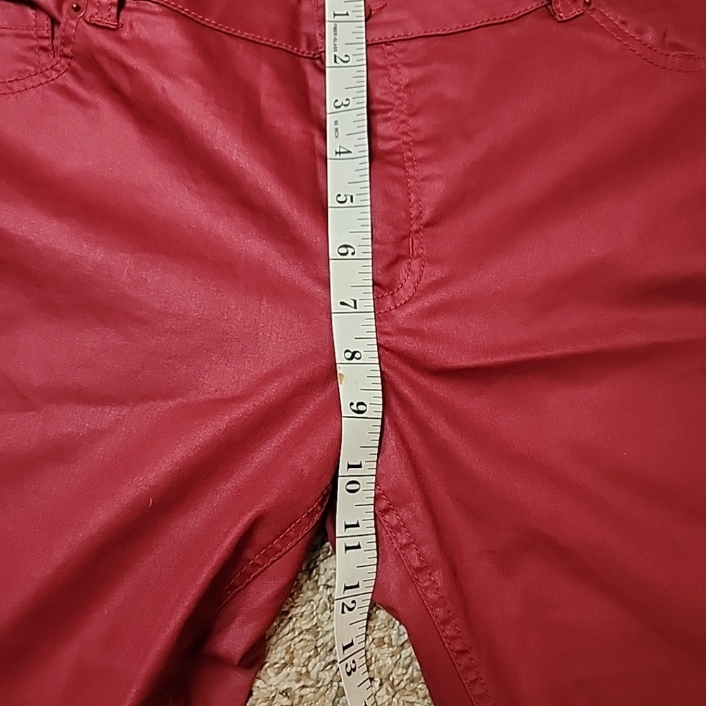 Bisou Bisou Michele Bohbot Skinny Jeggings Red Jeans Denim Pant Cotton Women - Picture 8 of 8